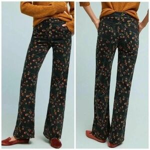 Anthropologie Pilcro and the Letterpress Corduroy Floral pants